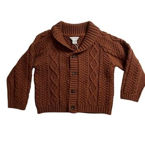Janie and Jack Brown Children's Cable-Knit Cardigan (NWT)